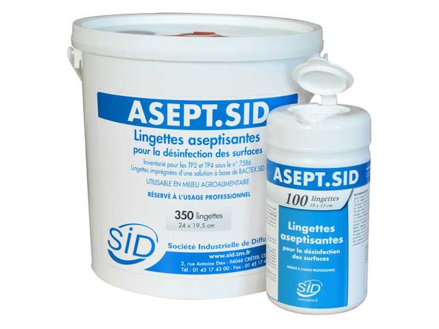 Lingettes aseptisantes pour la désinfection des surfaces - ASEPT.SID 