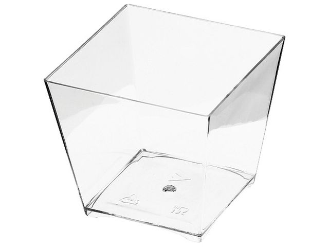 Verrine carrée Ice Cube en Ps Transparent L50mm x H45mm (x300) Firplast