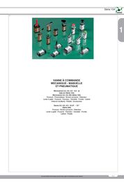 Distributeurs à commande pneumatique, manuelle et mécanique