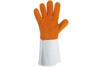 Gant tout croûte de bovin. Ignifuge. Entièrement doublé molleton. 51SIP15. Par lot de 10 paires