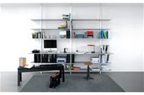 Bibliothèque Terre Design système+ grise