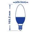 Ampoule led bougie VERBATIM E14 4.5 watt (eq. 31 watt) - Couleur eclairage - Blanc chaud 2700°K