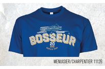 Tee-shirt Menuisier Charpentier Bleu-bugatti XXXL