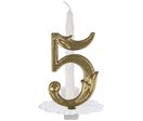 Bougie chiffre ordinaire n°5 x 10 Firplast