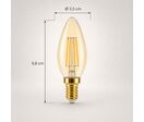 Ampoule à filament LED E14 dimmable 4W C37 - Blanc Chaud (2300K - 3500K)