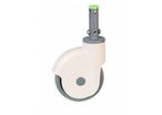 Roulette de collectivité BEDLUX COMPOSITE MONO-GALET à tige – Blocage - trois fonctions - 125 mm