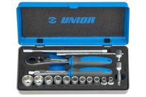 Coffret de 16 douilles 1/4" 6 pans en pouces avec accessoires