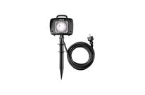 Prise de Jardin Noir avec Piquet de Terre IP44 2 Prises avec Timer Intégré