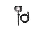 Prise de Jardin Noir avec Piquet de Terre IP44 2 Prises avec Timer Intégré