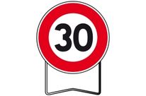 Panneaux temporaire de prescription B14 Limitation de vitesse 30km/h