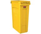 Rubbermaid - Poubelle de tri Slim Jim avec aération - 87L Jaune - Tri sélectif intérieur - Garantie 10 ans