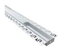 Profilé Aluminium encastré pour Ruban LED Double Couvercle Blanc Opaque - 2 m