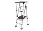 Tubesca-Comabi - Plateforme Stabil 2 marches Aluminium - Hauteur de travail 2.50m - Charge 150kg - Mobile et Sécurisée