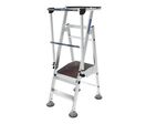 Tubesca-Comabi - Plateforme Stabil 2 marches Aluminium - Hauteur de travail 2.50m - Charge 150kg - Mobile et Sécurisée