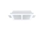 Support Spot GU10 Double LED Carré Blanc ø215mm + vitres opaques