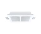 Support Spot GU10 Double LED Carré Blanc ø215mm + vitres opaques