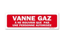 Panneau vanne gaz à ne rouvrir que par une personne autorisée