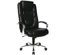 Topstar - Fauteuil de direction Soft Lux Noir Similicuir - Ergonomique 8h - Roulettes Acier - 110kg Max
