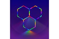 Kit 3 LED Hexagonal RGB 27W 110lm/w