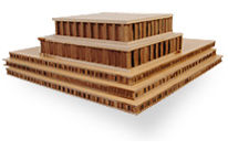Panneaux à structure de carton nid d'abeilles