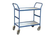 Chariot À Plateaux Bois 150kg - 2 Plateaux - Roues Caoutchouc