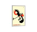 Cadre déco A2 aluminium chromé