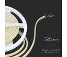 Ruban LED COB 5M 24V IP67 320LED/m - Blanc Chaud 2300K - 3500K