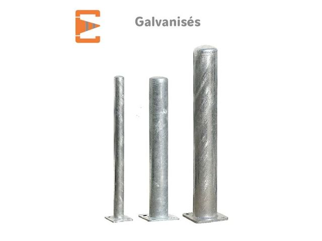 Poteaux de Protection Acier Galva Ø90-Ø114-Ø159MM