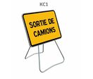 Panneau temporaire KC1 sortie de camions 