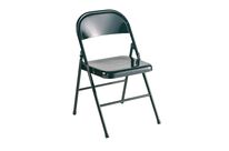 Chaise pliante Carus en tôle d&amp;amp;#039;acier noir