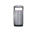 Poubelle urbaine cylindrique en inox - 80 l | AUSTRALIA RELIEF