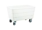 Gilac - Bac alimentaire rotomoulé blanc 310L - Roues inox - Usage alimentaire - Robuste et durable