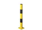 Mottez - Poteau de Protection Permanent - 89mm x 90cm - Noir/Jaune - Manutention Intérieur/Extérieur