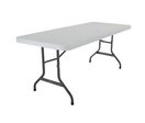 Lifetime - Table rectangulaire pliante 183x76 cm Blanc/Gris - 6 personnes - Charge 600 kg - Garantie 10 ans