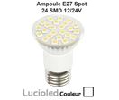 Ampoule E27 24 leds SMD 5050 Lumière du jour (12v/24v)