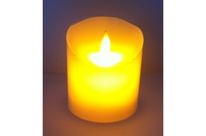 Bougies à led en cire dia: 7,5- H 8 cm