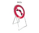 Panneau temporaire BK2a interdiction de tourner à gauche