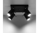 Plafonnier Carré 4 Spots Orientable pour Ampoule GU10 - Blanc