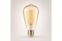 Ampoule LED E27 à filament 8W ST64 - Blanc Chaud (2300K - 3500K)