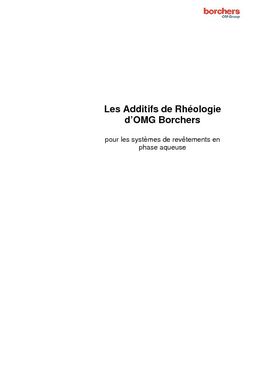 OMG Borchers - Borchi® Gel Additifs de rhéologie