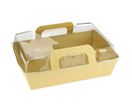 Panier Salade Carton Kraft Brun 170X112X50 + Couvercle (200+200) Firplast