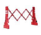 Manutan Expert - Barrière de protection de chantier extensible lestable rouge/blanc - 110 x 200 cm - Plastique résistant, 10 ans garantie