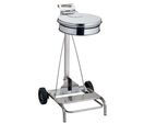 Medial - Support sac-poubelle extérieur à pédale inox AISI 304 - 110 L - Grande capacité, Durable, Argent