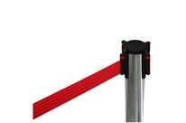 Poteau chromé et sangle 290 cm rouge