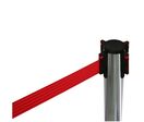 Poteau chromé et sangle 290 cm rouge