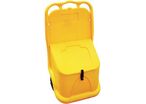 Jonesco - Bac à sel/sable mobile 75L Jaune - PE Résistant - Toutes Saisons - Fermeture à cadenas - Garantie 3 ans