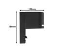 Applique Murale Extérieure avec détecteur IP44 Noir pour Ampoule GU10