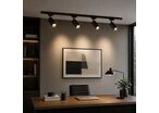 Kit Rail LED Monophasé + 4 Spots GU10 Noir - 200 cm - Blanc Neutre (4000K - 5500K)