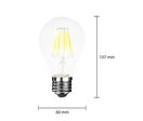 Ampoule LED E27 Filament 8W 220V COB A60 360° - Blanc Froid 6000K - 8000K