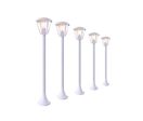 Borne LED Extérieure 90cm pour Ampoule E27 (Pack) - Pack de 10 / Noir